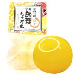 Konnyaku Shabon Kyoto Konnyaku Shabon Yuzu (2.8 oz (80 g), Soap, Facial Cleansing Soap, Ceramide Formulated (Additive-Free, Moisturized), For Dry and Sensitive Skin