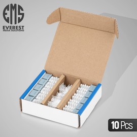 Everest Media Solutions 90° Angled CAT6 Keystone Jack in Grey - Slim Profile RJ45 Ethernet Connector - Compatible with 90° Angled Speed Termination Tool - easyJACK (B094WB91H3) - 10-Pack