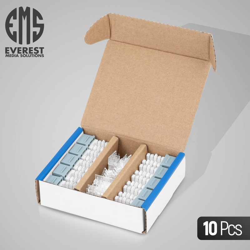 Everest Media Solutions 90° Angled CAT6 Keystone Jack in Grey