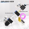 TAILONZ PNEUMATIC Solenoid Valve 4V220-08 DC12V 1/4 Inch BSP Double