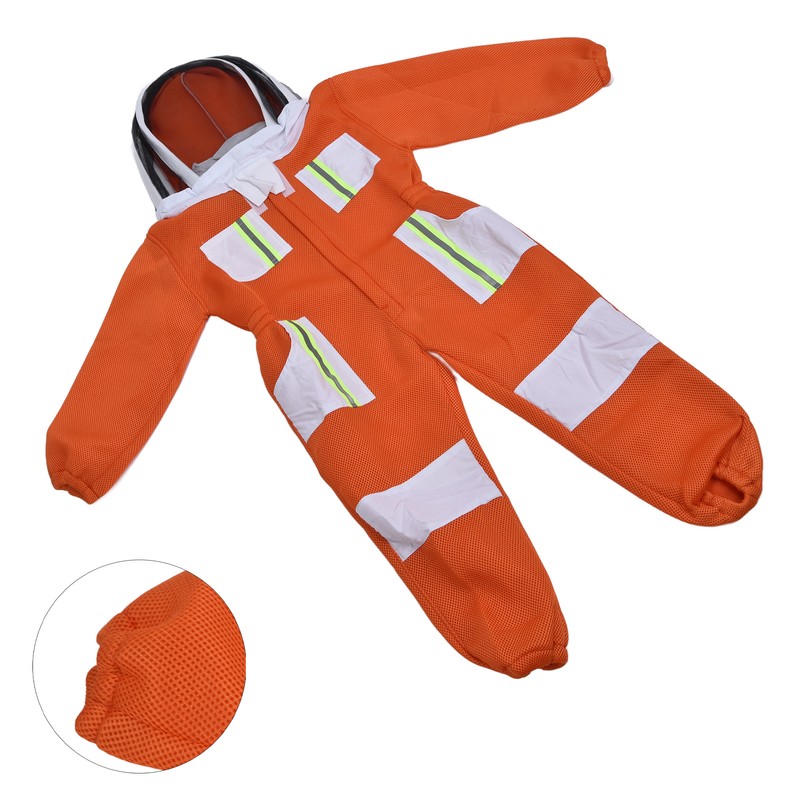 Beekeeping Suit Mesh Breathable Bee Proof Clothing One Piece Protective