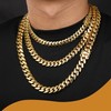 LuxLife 10mm Gold Plated Stainless Steel Cuban Link Chain Necklace