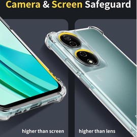 GAPlus Honor X7b / Honor 90 Smart Case Crystal Ultra Slim Clear Gel Shockproof Bumper Transparent Case Cover For Honor X7b / Honor 90 Smart