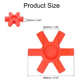 sourcing map 3pcs L150 Jaw Coupling Insert, Urethane Flexible Solid Type Jaw Coupling Center Insert for L Jaw Coupling L-Jaw Coupler Set, Red