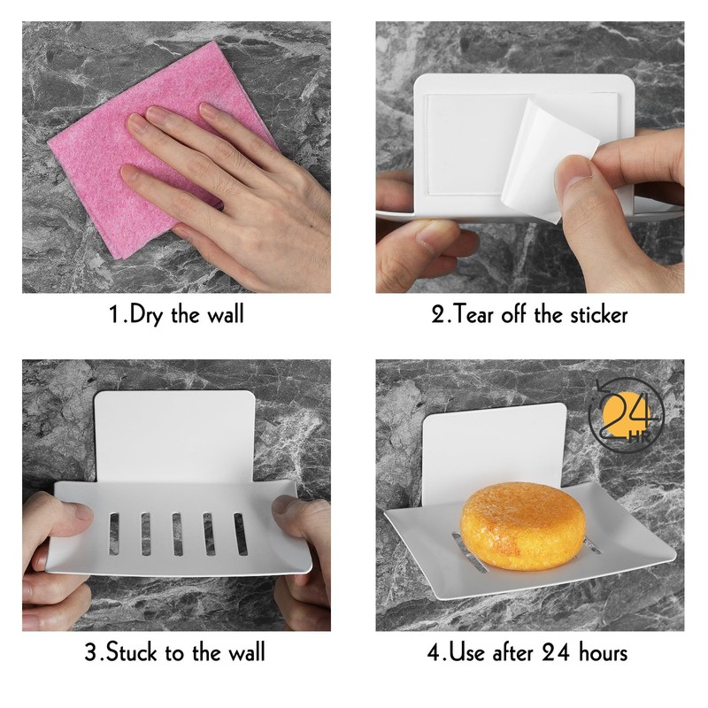 2 Pack Soap Dishes for Bathroom, Bar Soap Holder with