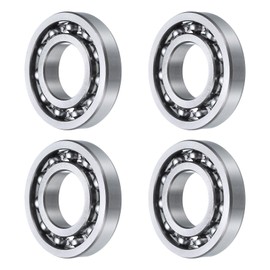 QUARKZMAN Pack of 4 16004 Deep Groove Ball Bearings, 20 mm x 42 mm x 8 mm, High Carbon Chrome Steel Z0 Double Rubberised Sealed Bearings (ABEC1)