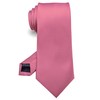 RBOCOTT Silk Pink Tie Business Wedding Formal Necktie for Men