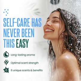 Cleverfy Shower Steamers Aromatherapy for Women and Men – Self-Care Shower Bombs for Stress Relief and Relaxation – 6 Tablets