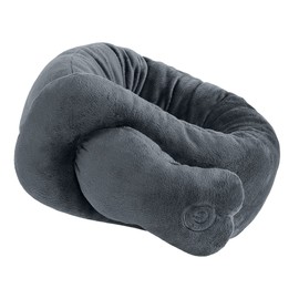 PURSONIC Portable Neck & Shoulder Adjustable Massaging Wrap with Soothing Heat to Relax and Soothe Your Neck & Shoulder Areas,Ultra-Plush Fabric, Exterior is Machine Washable (Charcoal Grey)