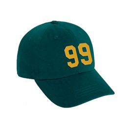 Daxton Custom Team Number Low Profile Adjustable Baseball Dad Hat Cap, Hunter Hat Gold Custom Number