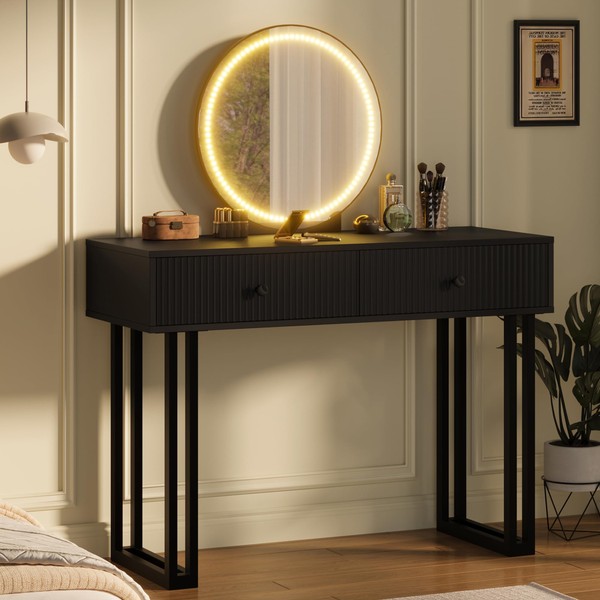 IDEALHOUSE Vanity Desk with Mirror and Lights, 49.2”h Makeup Vanity