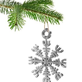 Helm Of Awe Christmas Tree Bauble Decoration Ornament For Christmas Xmas Noel (Silver)