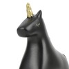 Rocking Horse Statue Black Small 13.5x4.5x14.5cm/5.3x1.8x5.7 Decorative Horse Sculpture Crafts