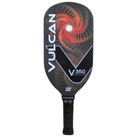 Vulcan | V350 Elongated Pickleball Paddle | Hybrid Performance | Polypropylene Core - Carbon Fiber Surface | Red