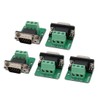 Aexit 5 Unidades DB9-G3 Placa de Adaptador Macho 9P Terminal