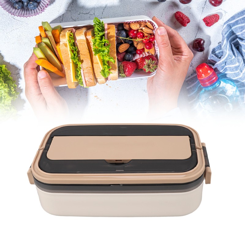 304 Stainless Steel Bento Box Adult Lunch Box Single Layer