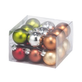 Department 56 Winter's Lodge Mini Glass Ornaments, 3.5 inch (Set of 18)