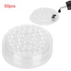 Pack of 50 Disposable Eyelash Glue Palette, Transparent Plastic Eyelash