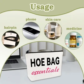 Funny Best Friend Birthday Gifts Cool Girls Hoe Bag Essentials for Sister Girlfriend Canvas Makeup Bag for Wife Bestie BFF Classmate Cousin Hoe Bags Overnight Bag Essentials