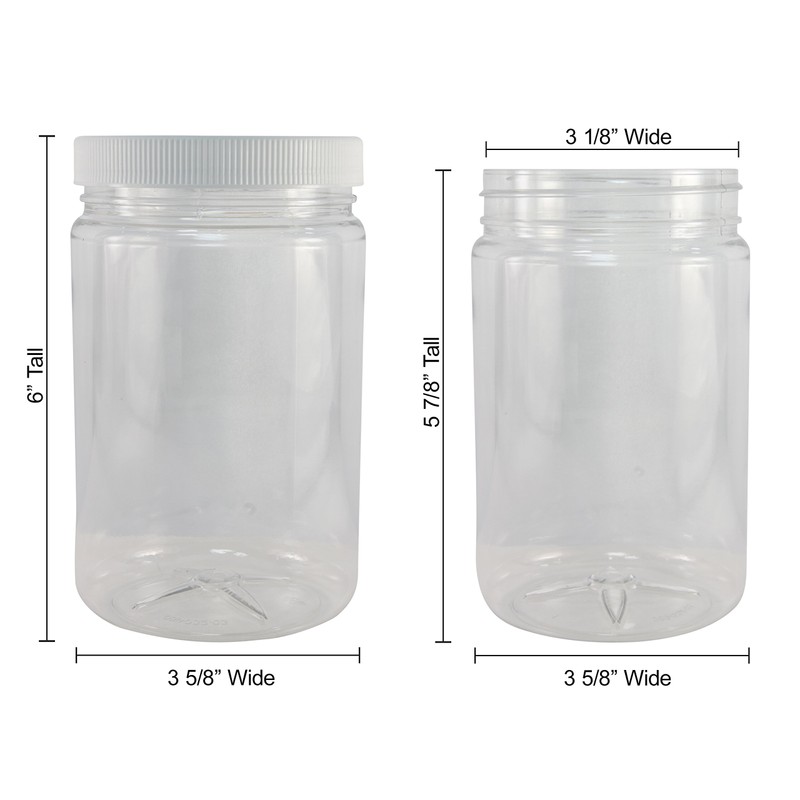 Pinnacle Mercantile 1 Gallon Plastic Jars with Screw on Lined