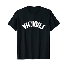 The Word Vicious in Punk Style Letters T-Shirt