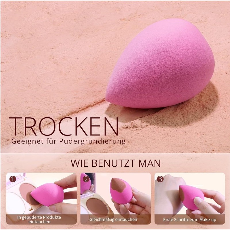 Rosa/Pink Beauty Blender, Kosmetik Schwamm, Beauty Sponge, Make-up Schwamm