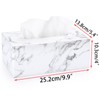 Sumnacon Stylish PU Leather Tissue Box Holder, Rectangular Napkin Holder