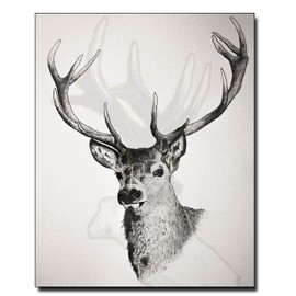 Rustic Home Hunting Wall Decor - 4 Piece Deer Quote Set - Art Prints Decorations Painting for Bedroom, Man Cave, Hunting Room, Kitchen, Basement, Bathroom, Farmhouse, Shelf, Living Room, Desk, Office