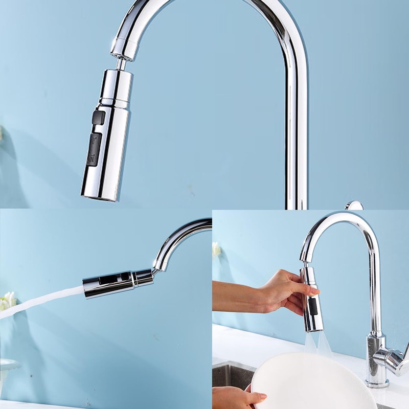 Tap Aerator, Shower Head Kitchen Tap, Swivelling Multifunctional, 360° Aerator