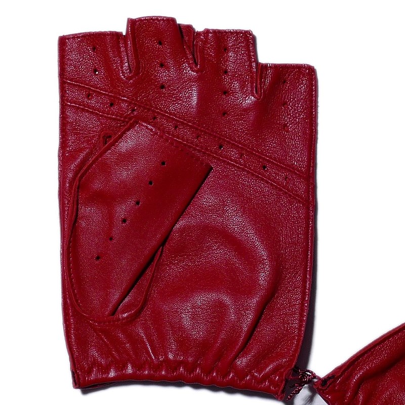 Denz SNETTERTON 5-1009 Leather Gloves, Thimble Gloves, Driving Gloves, Berry,
