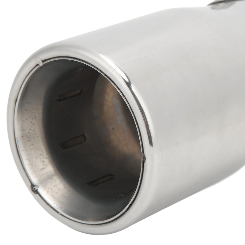 Exhaust Muffler 76mm/2.99in Mirror Polishing Stainless Steel Rear Muffler Exhaust