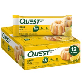Quest Nutrition Quest Nutrition Lemon Cake Protein Bars, High Protein, Low Carb, Gluten Free, Keto Friendly, 12 Count (Pack of 1)