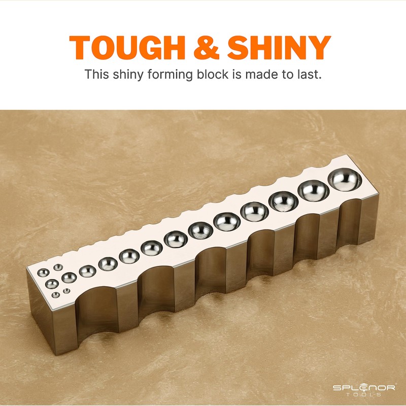 Splenor Tools Steel 8" Multi Purpose Swage Forming Block -