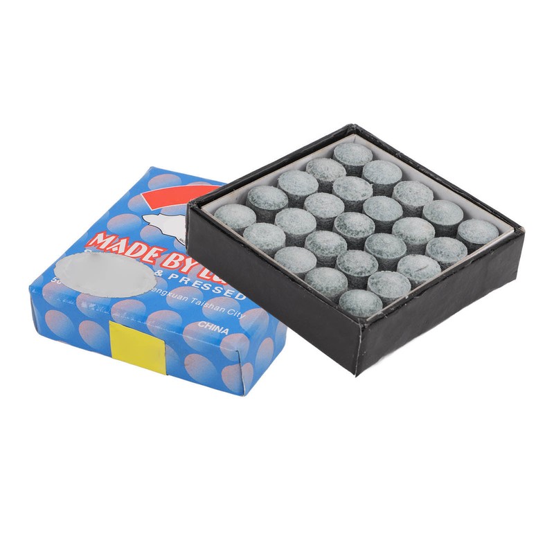 50Pcs Snooker Pool Cue Tips Grade A Leather Billiard Cue