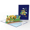 papercrush® Pop-Up Card Railway with Animals - Funny 3D Birthday