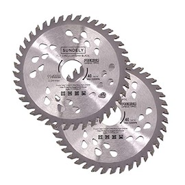 SUNDELYÂ® Carbide Tipped TCT Circular Saw Blade Angle Grinder Disc 115 mm X 22.2 mm X 24T or 40T (4.5" X 0.87") for Wood Laminate Plywood Tree PVC Plastic Trimmer Cutter (2 Pieces, 40T)