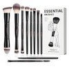 Piezas Brochas Maquillaje Profesional Doble Punta Aluminio Juego Multifuncional Estuche