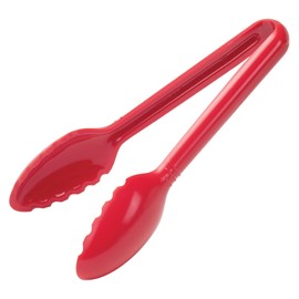 Winco 6" PC Serving Tong, Red, Curve