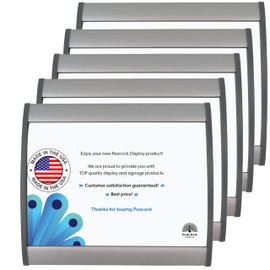 Curved Office Business Door Sign Holder | 4.00" W X 3.7" H Aluminum Wall Mount Name Plate Holder, cubicle sign holder, sturdy and beautiful