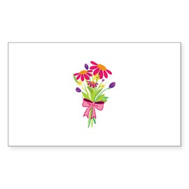 CafePress Flower Bouquet Sticker Rectangle Bumper Sticker Car Decal
