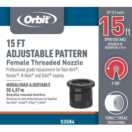 Orbit 53584L 15' Adjustable Pattern Spray Sprinkler Nozzle