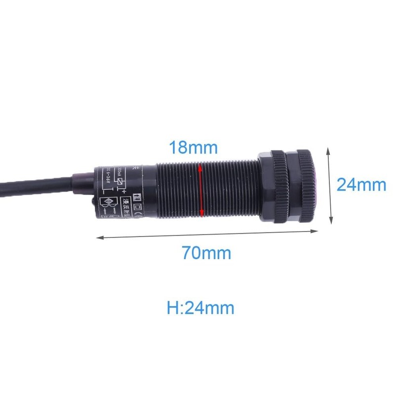 Infrared Photoelectric Sensor, E3F-DS50C4 DC 6V-36V 300mA 50 cm Adjustable