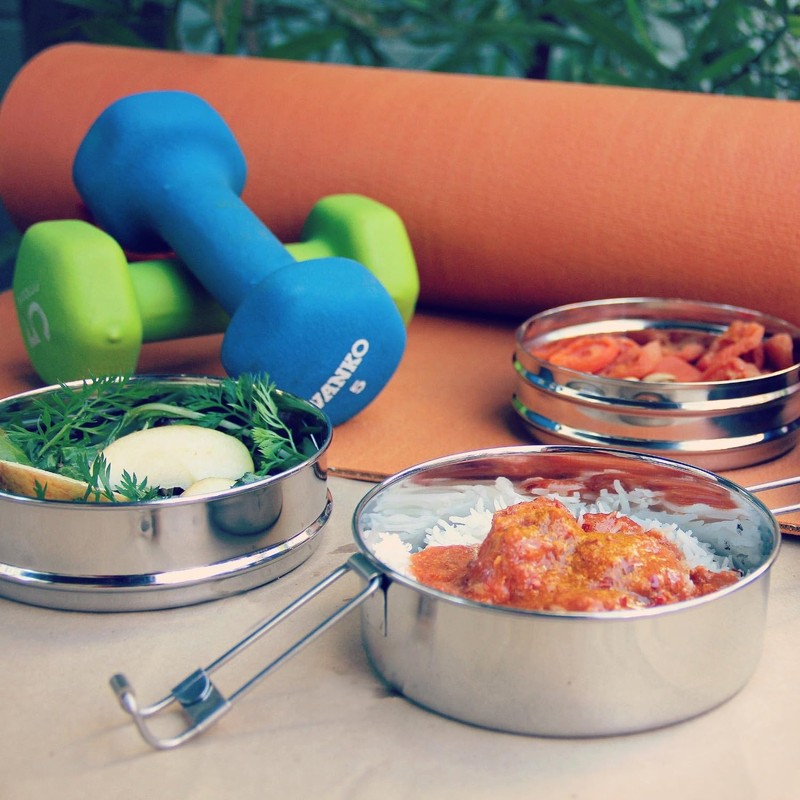 ECOlunchbox Tri Bento 3-Tier Stainless Steel Lunch Box | 4.5