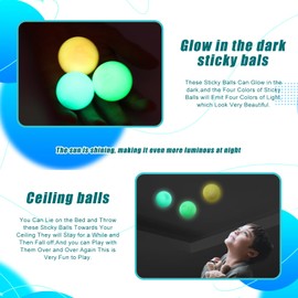 3pack Dream Balls,Glow in The Dark Sticky Balls That Stick to The Ceiling,Stress Relievers Stress Balls for Kids and Adults,Elevated Balls,ASMR Cool Stuff for Teens,Lumi Balls,Stocking Stuffers