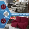 JIVINER 4 Pieces Recliner Loveseat Covers Stretch Recliner Sofa Slipcover