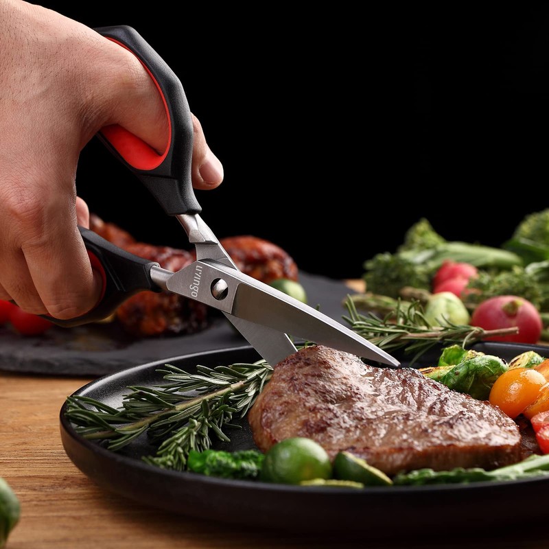 LIVINGO Heavy Duty Kitchen Shears Sharp Forged Thick Stainless Steel