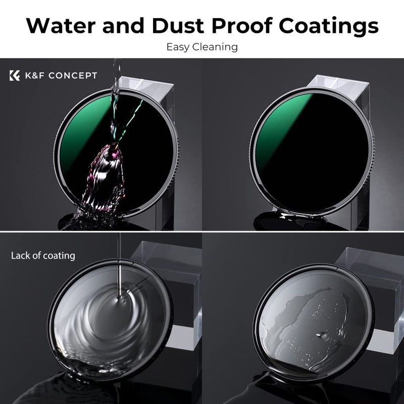 K&F Concept 37mm ND1000 Filter, Fixed Neutral Density Lens Filter