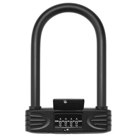 KENRONE Heavy Duty Bike U Lock, 4 Digit Combination Password Bicycle Lock with U-Lock Shackle, Waterproof, No Key, Bike U-Locks for Home, School, Travel