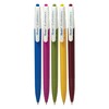Montex 10 x 0.7mm Ball Point Pens ClipKnock BLUE Retractable