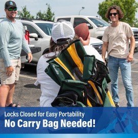 Kijaro Sports Fan Folding Chair, 26" L x 35.5" W x 37" H, Green Bay Packers